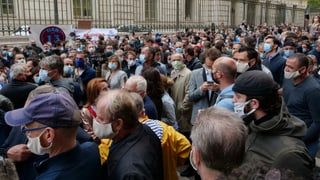 Protestler in Marseille