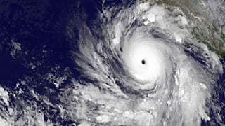 Hurrikan Rick vor der Küste Mexikos.