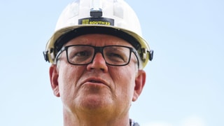 Morrison bei Besuch von Mine Morrison bei Besuch von Mine