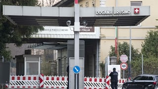 Grenzstation zwischen der Schweiz und Italien