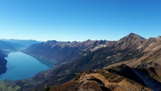 Blick vom Wilerhorn auf den Brienzersee. Blick vom Wilerhorn auf den Brienzersee.