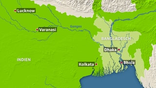 Landkarte von Indien & Bangladesh