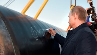 Putin vor Pipeline.