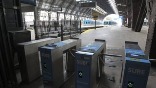 Leerer Bahnhof in Buenos Aires, Argentinien