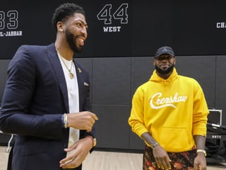 Anthony Davis und LeBron James. Anthony Davis und LeBron James.