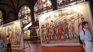 Die Schlacht bei Marignano von Ferdinand Hodler, zu sehen im Schweizer Landesmuseum