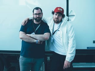 Coolman 1 und Coolman 2 alias SRF-3-Moderator Luca Bruno und Metronomy-Frontmann Joseph Mount.