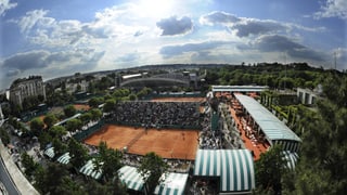 Die Tennisanlage in Roland Garros.