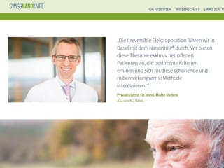 Screen­shot von der Webseite von Alta Uro 