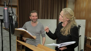 Foto aus dem Hörspielstudio Foto aus dem Hörspielstudio