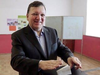 José Manuel Barroso bei der Stimmabgabe.