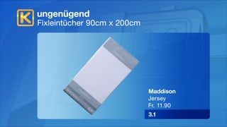 Tabelle mit Fixleintuch Tabelle mit Fixleintuch