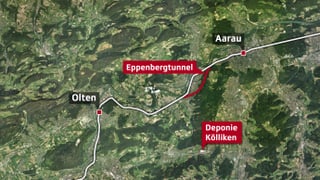 Karte mit Eppenbergtunnel