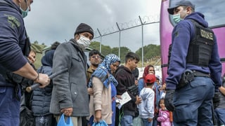 Zu sehen Flüchtlinge in Griechenland.