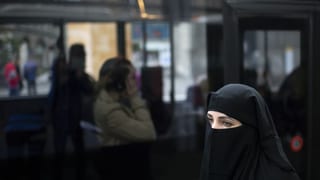 Frau mit Niqab in St. Gallen