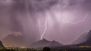 Gewitter über der Schweiz.