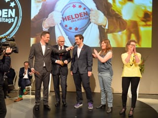 Die Nominierten auf der Bühne.