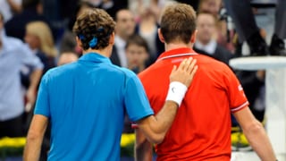 Roger Federer und Stanislas Wawrinka standen sich in Basel 2011 im Halbfinal gegenüber. 