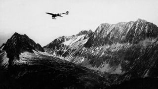 Oskar Bider auf dem Weg in den Süden. Der Schweizer Aviatik-Pionier überflog von Bern aus als erster die Alpen. 
