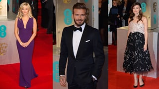 Reese Witherspoon, David Beckham und Keira Knightley posieren für die Fotografen.