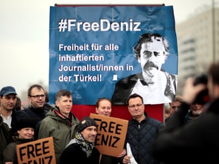 Demo gegen die Verhaftung von Yücel im Winter 2017