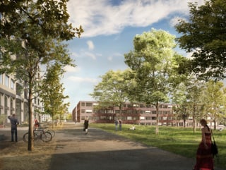 Die neue Kantonsschule in Wädenswil soll einen grossen Park erhalten.