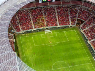 Das Stadion in Brasilia aus der Luft.