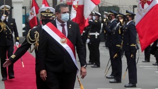 Zu sehen Perus Interimspräsident