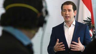 Sebastian Kurz spricht vor den Medien