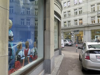 Appenzeller Schaufenster in der Stadt Zürich.