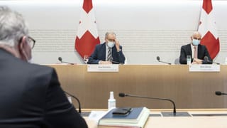 Zu sehen die Bundesräte Parmelin und Berset. Zu sehen die Bundesräte Parmelin und Berset.