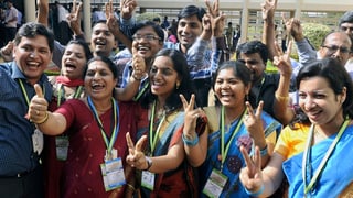 Indische Wissenschaftler freuen sich über den Erfolg der Marsmission