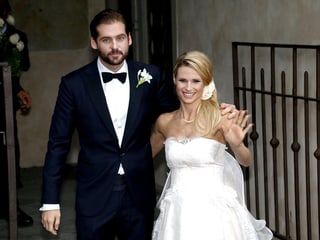 Tomaso Trussardi und Michelle Hunziker  bei ihrer Hochzeit