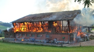 Die Scheune im Vollbrand