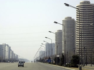 «Prachtstrasse» in der Hauptstadt Pjöngjang. «Prachtstrasse» in der Hauptstadt Pjöngjang.