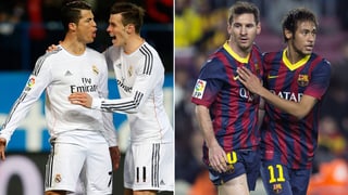 Cristiano Ronaldo und Gareth Bale gegen Lionel Messi und Neymar