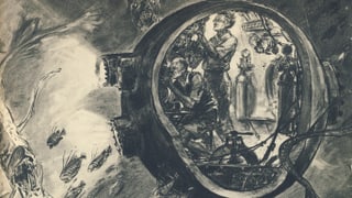 Eine Zeichnung von der Tauchkugel von Professor Auguste Piccards Eine Zeichnung von der Tauchkugel von Professor Auguste Piccards