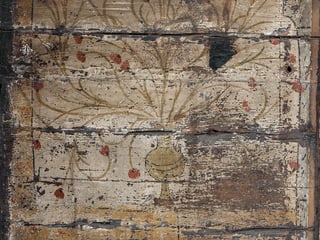 Detail einer Wandmalerei der «Schwarzen Stube».