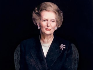 Porträt von Margaret Thatcher.