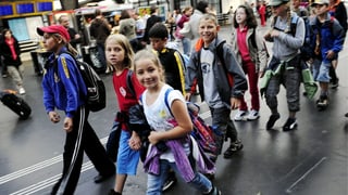 Schulklasse auf Schulreise Schulklasse auf Schulreise