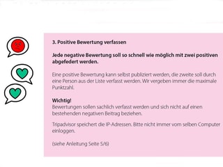 Aufforderung zur Verfassung von positiven Bewertungen.