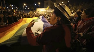 Indigene demonstrieren in Quito