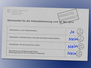 Stimmzettel vom 18. Mai 2014.