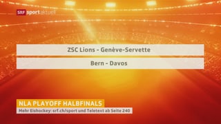 Die Halbfinal-Paarungen: ZSC L. gegen Genf und Bern gegen Davos.