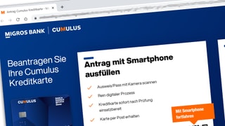 «Neue Cumulus-Kreditkarte: Bank passt den Antrag an» auf einer neuen Seite abspielen.