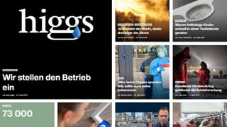 «Wegen Geldmangel: Wissenschaftsmagazin «Higgs» macht dicht» auf einer neuen Seite abspielen.