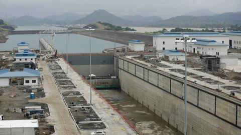 Trockene Schleuse des Panamakanals.