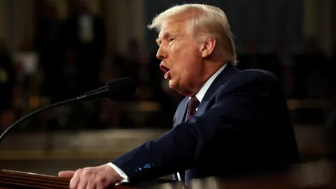 Trrump am Rednerpult.