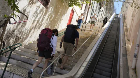Rolltreppe ausser Dienst in Lissabon.