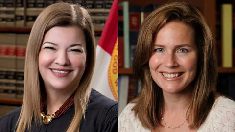 Amy Coney Barrett (r.) und Barbara Lagoa (l.)